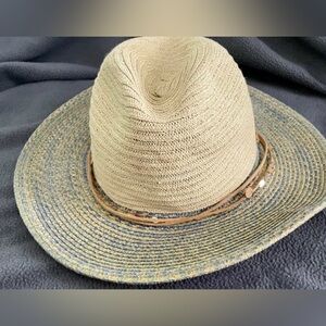 San Diego Hat Company Tan and Blue Sun Hat